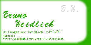 bruno weidlich business card